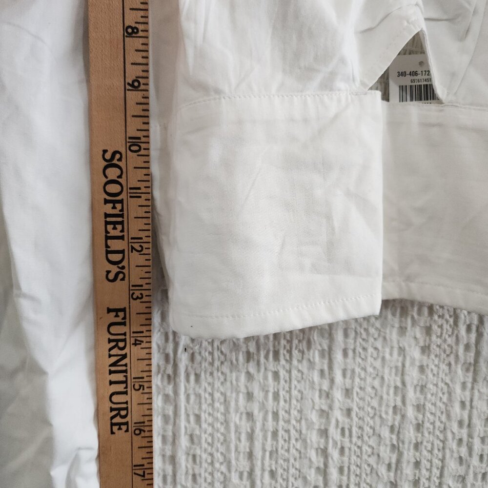 Hollister White Long Sleeve Smocked Back Crop Top Size X-Small NEW - Picture 12 of 12